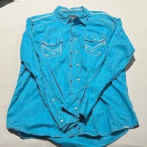 Buckle Light Blue Casual Button Down Shirt